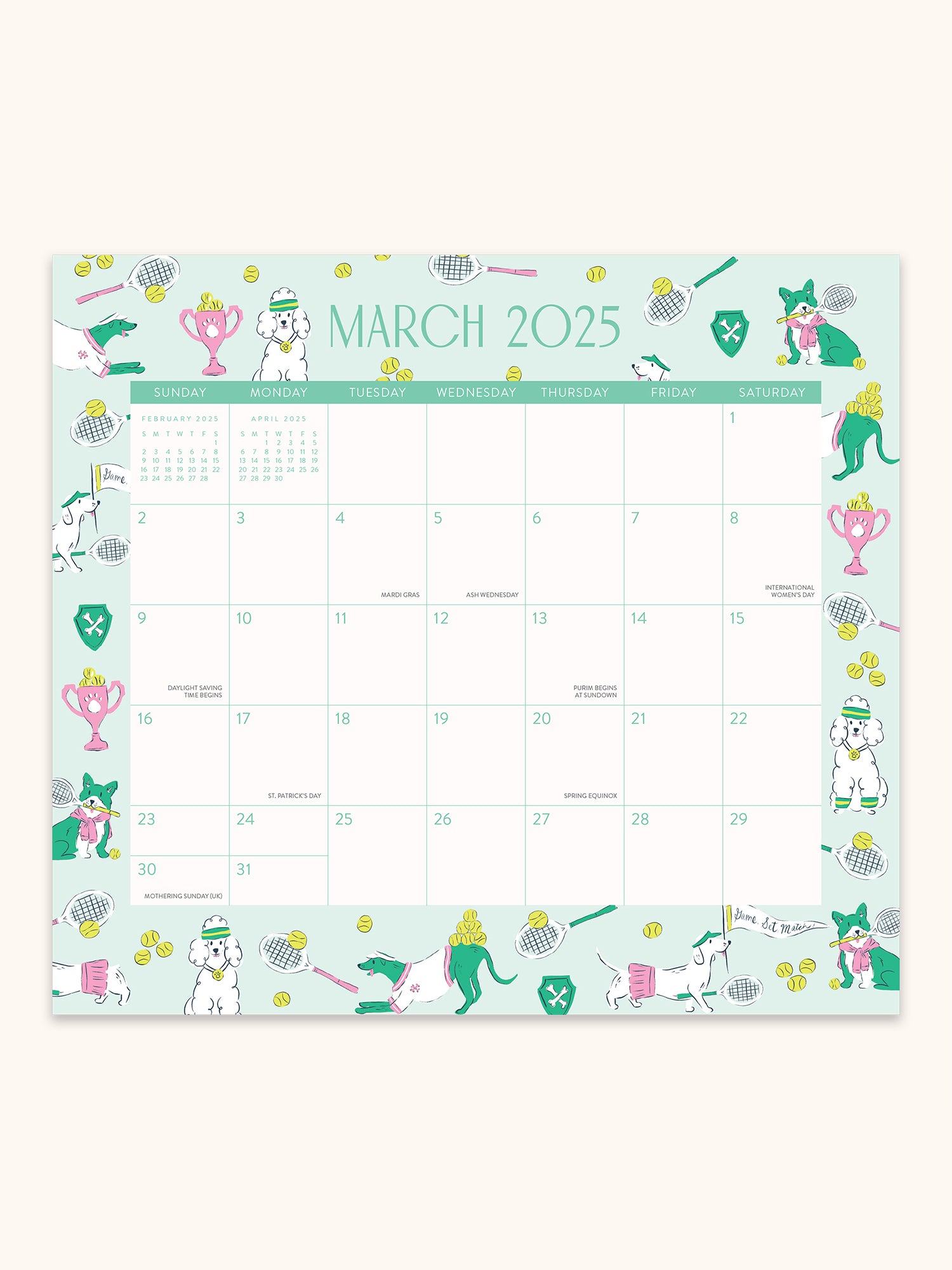 2025-dog-days-magnetic-monthly-pad-calendar-studio-oh
