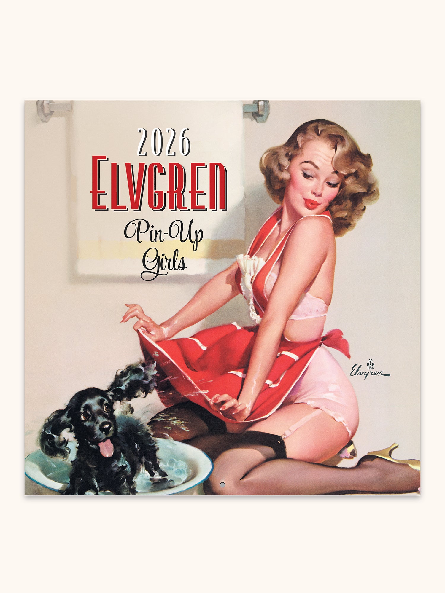 2026 Elvgren: Pin-Up Girls 12" x 12" Wall Calendar