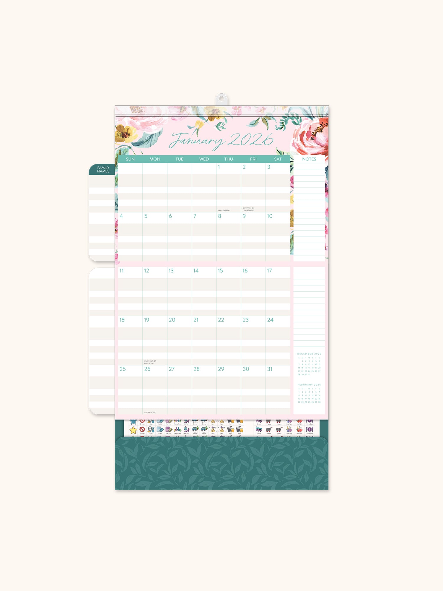 2026 Bella Flora Do It All Wall Calendar