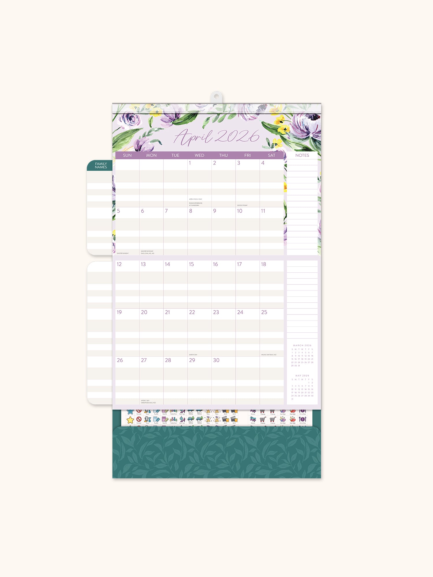 2026 Bella Flora Do It All Wall Calendar