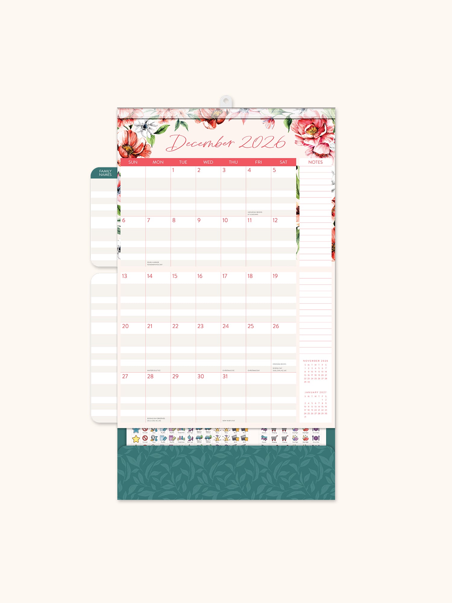2026 Bella Flora Do It All Wall Calendar