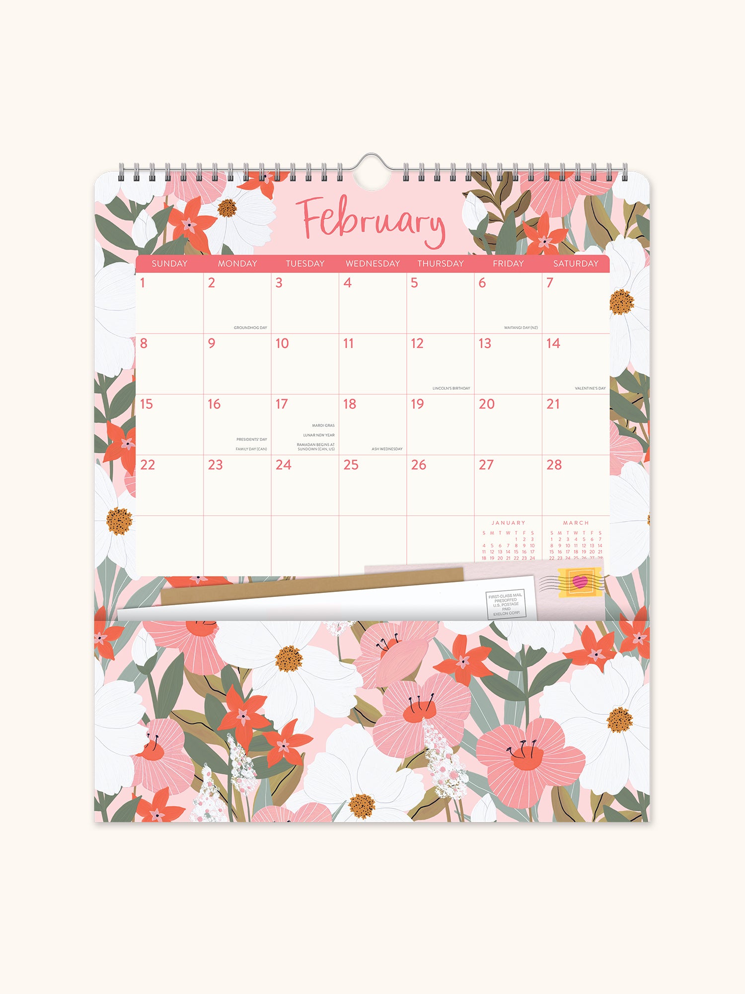 2026 Secret Garden Pockets Plus Calendar