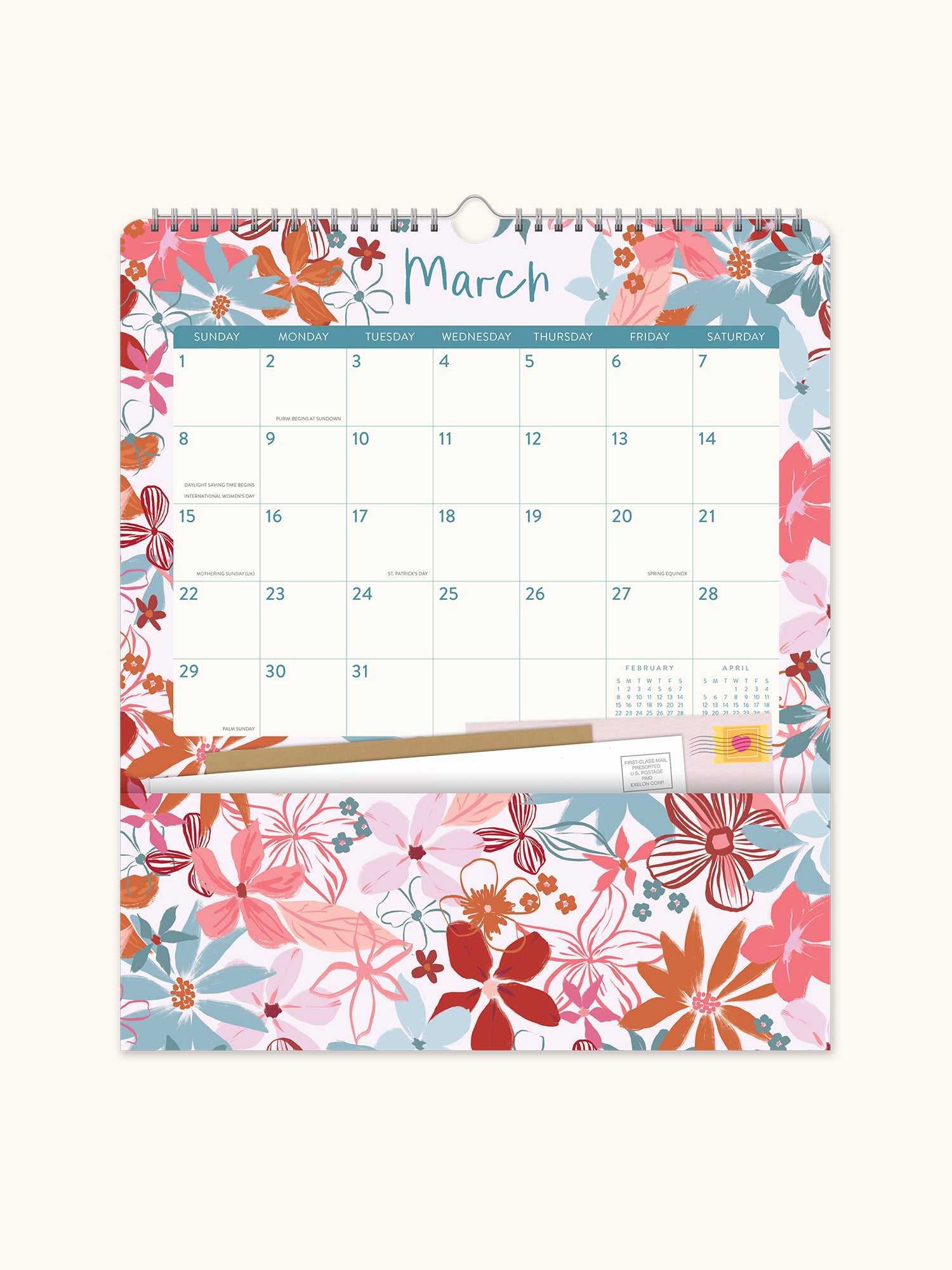2026 Secret Garden Pockets Plus Calendar