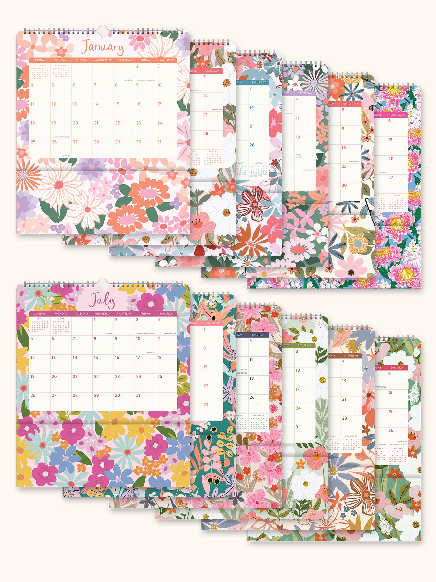 2026 Secret Garden Pockets Plus Calendar