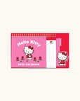 2026 Hello Kitty Playful Pink Standing Desk Easel Calendar with Pen Holder