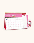 2026 Hello Kitty Playful Pink Standing Desk Easel Calendar with Pen Holder