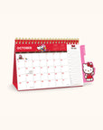 2026 Hello Kitty Playful Pink Standing Desk Easel Calendar with Pen Holder