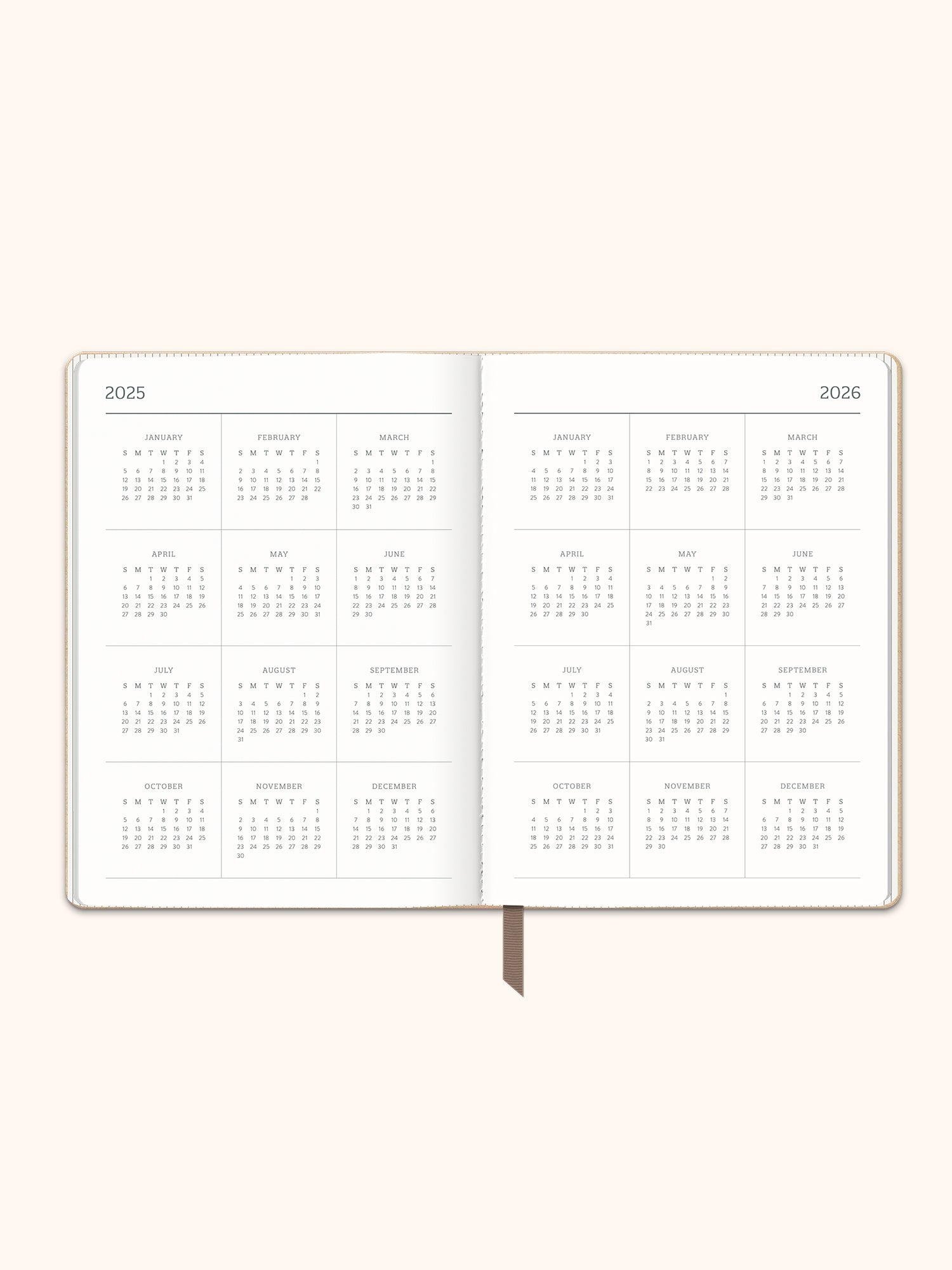2026 Desert Taupe Large Dual-Textured Planner