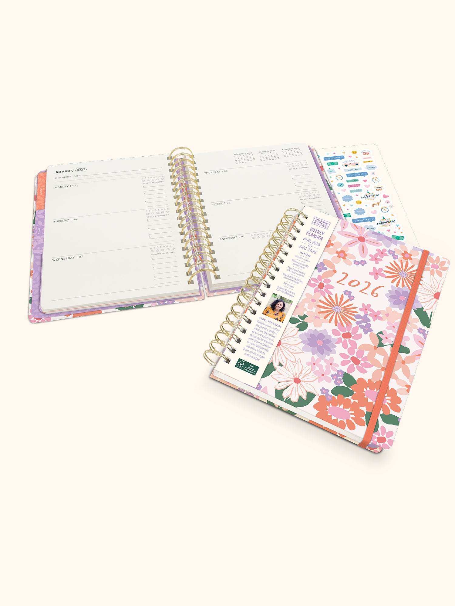2026 Secret Garden Tri-Tab Planner