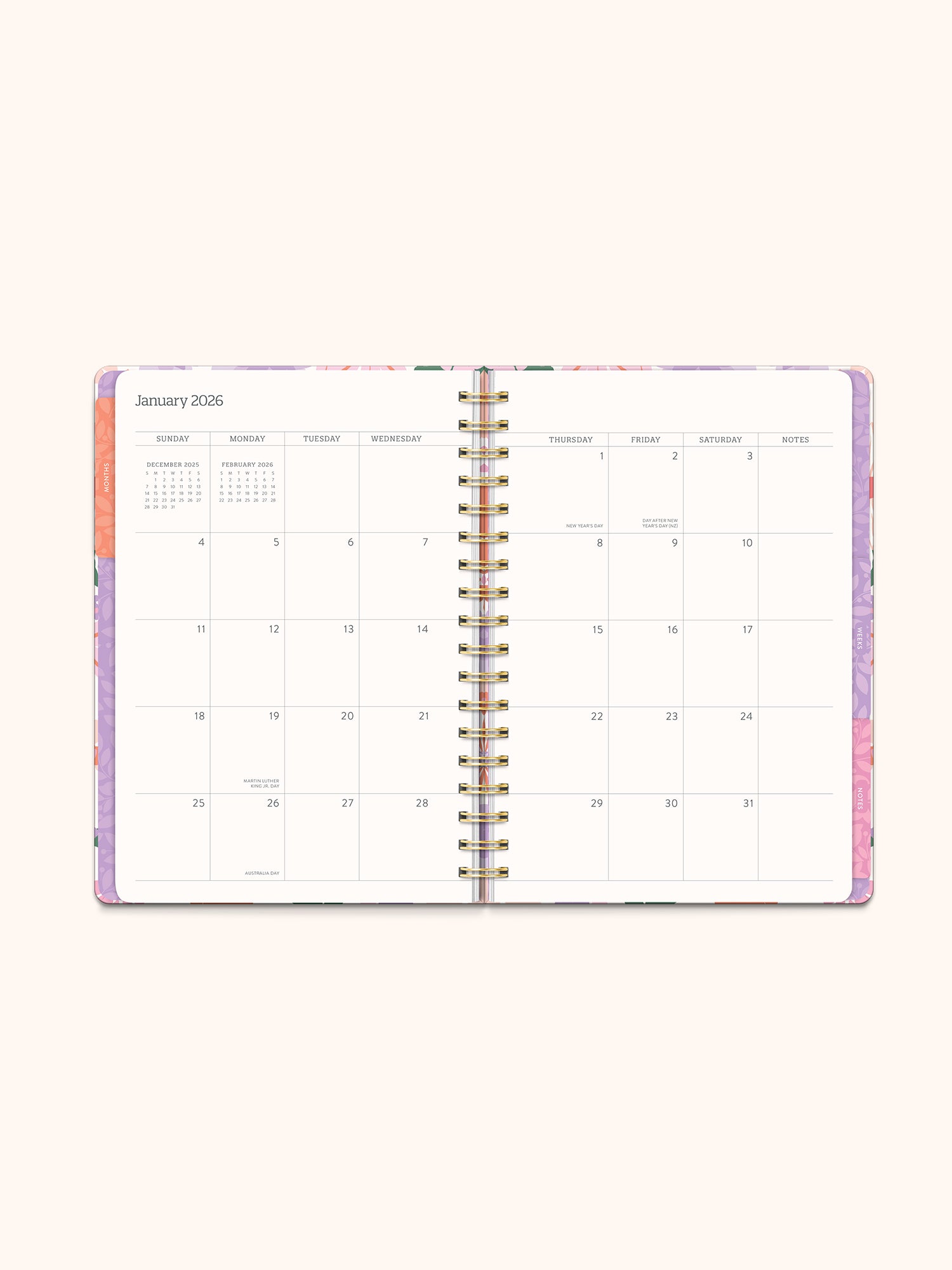 2026 Secret Garden Tri-Tab Planner