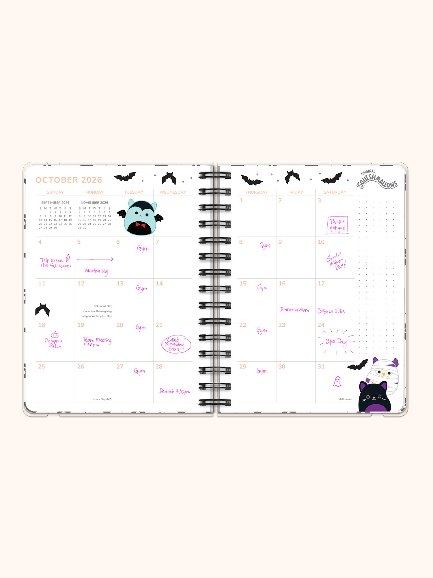 2026 Squishmallows Squish Squad Deluxe Compact Flexi Planner