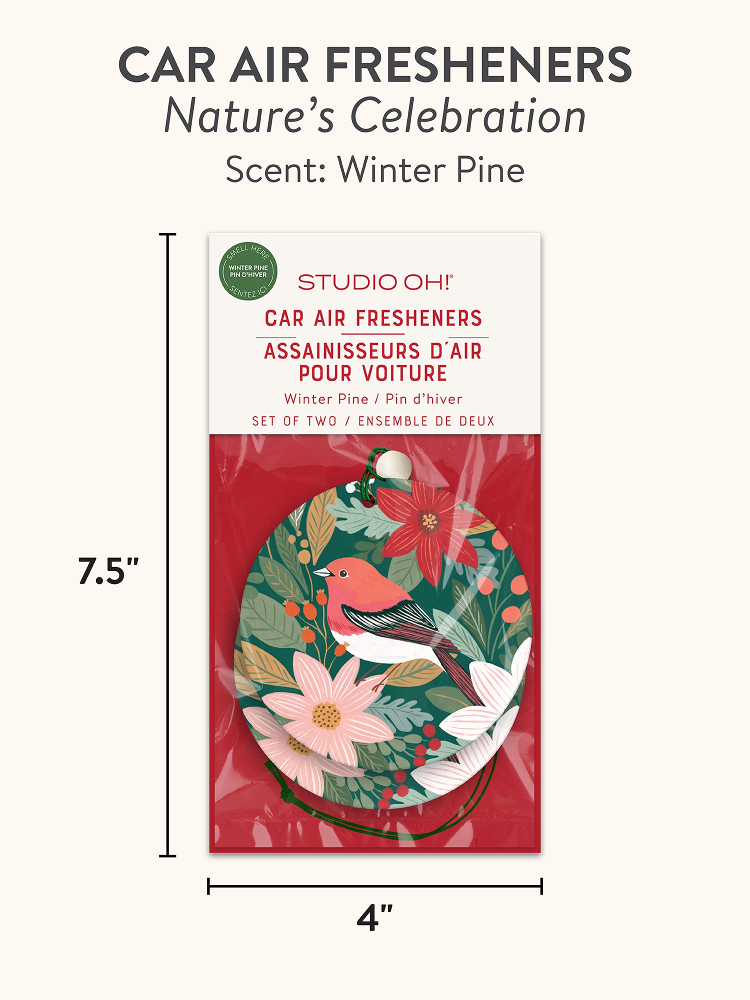 Nature's Celebration Christmas Car Air Fresheners