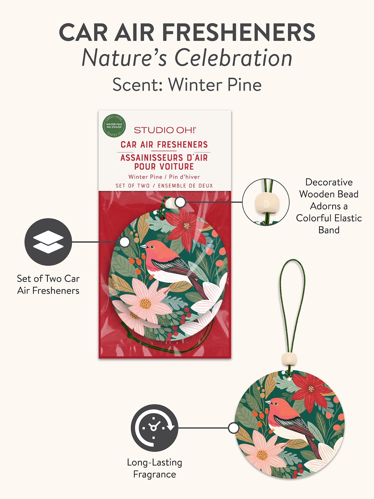 Nature's Celebration Christmas Car Air Fresheners
