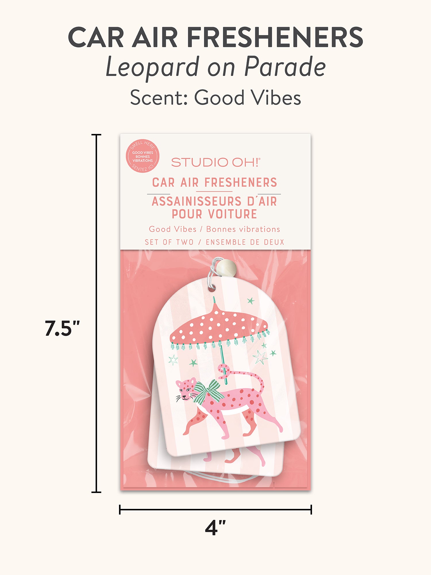 Leopard on Parade Car Air Freshener