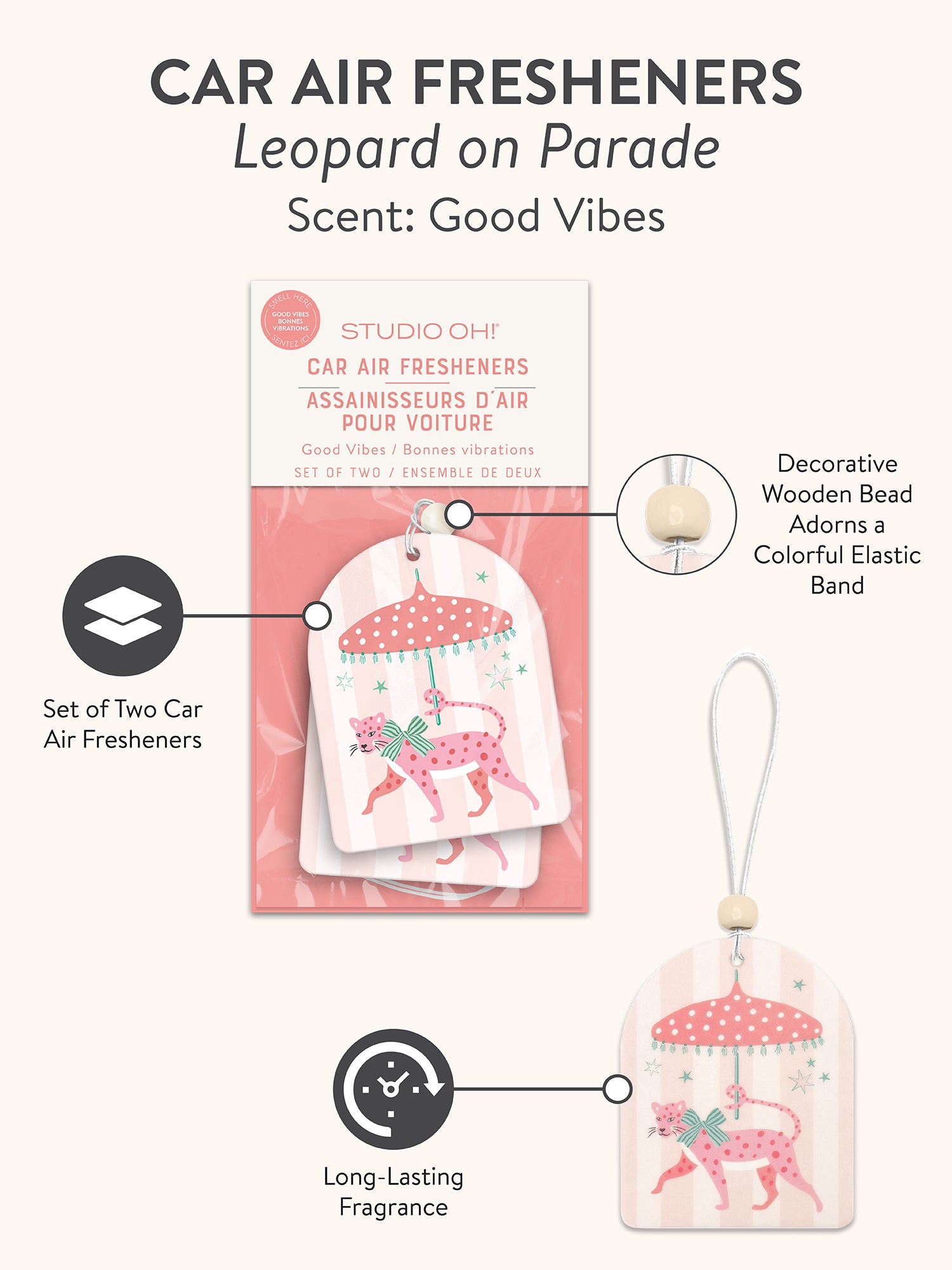 Leopard on Parade Car Air Freshener