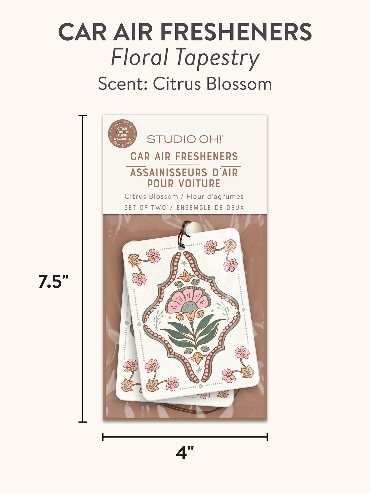 Floral Tapestry Car Air Freshener