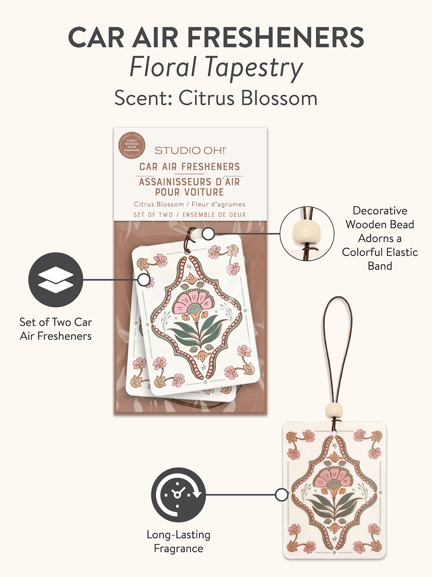 Floral Tapestry Car Air Freshener