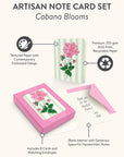 Cabana Blooms Artisan Note Card Set