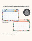 2026 Bella Flora Decorative Desk Blotter