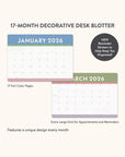 2026 Color Block Decorative Desk Blotter