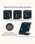 2026 Moon Phases Scratch & Reveal Desk Calendar