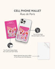 Rues De Paris Stick-On Cell Phone Wallet