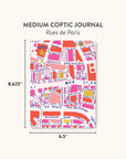 Rues De Paris Medium Coptic-Bound Journal