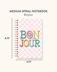 Bonjour Medium Spiral Notebook