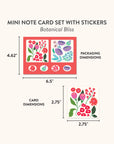 Botanical Bliss Mini Notecard Set with Stickers
