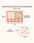 Wild Realm Mini Note card Set with Stickers