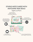 Sights of Paris Note Card Set with Wax Seals
