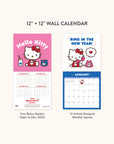 2026 Hello Kitty Playful Pink 12" x 12" Wall Calendar