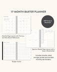 2026 Midnight Black Baxter Planner