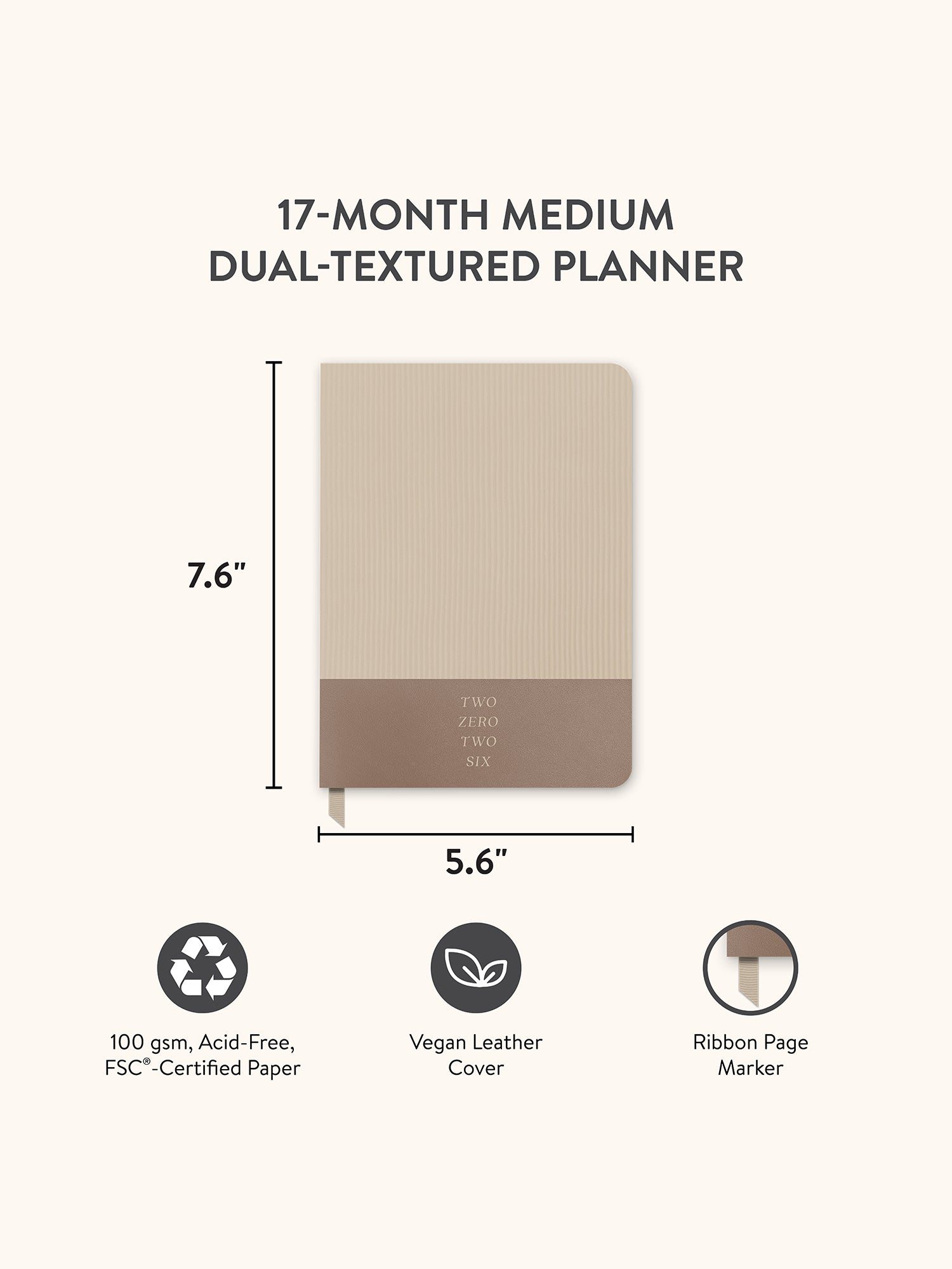 2026 Sand Dollar Medium Dual-Textured Planner