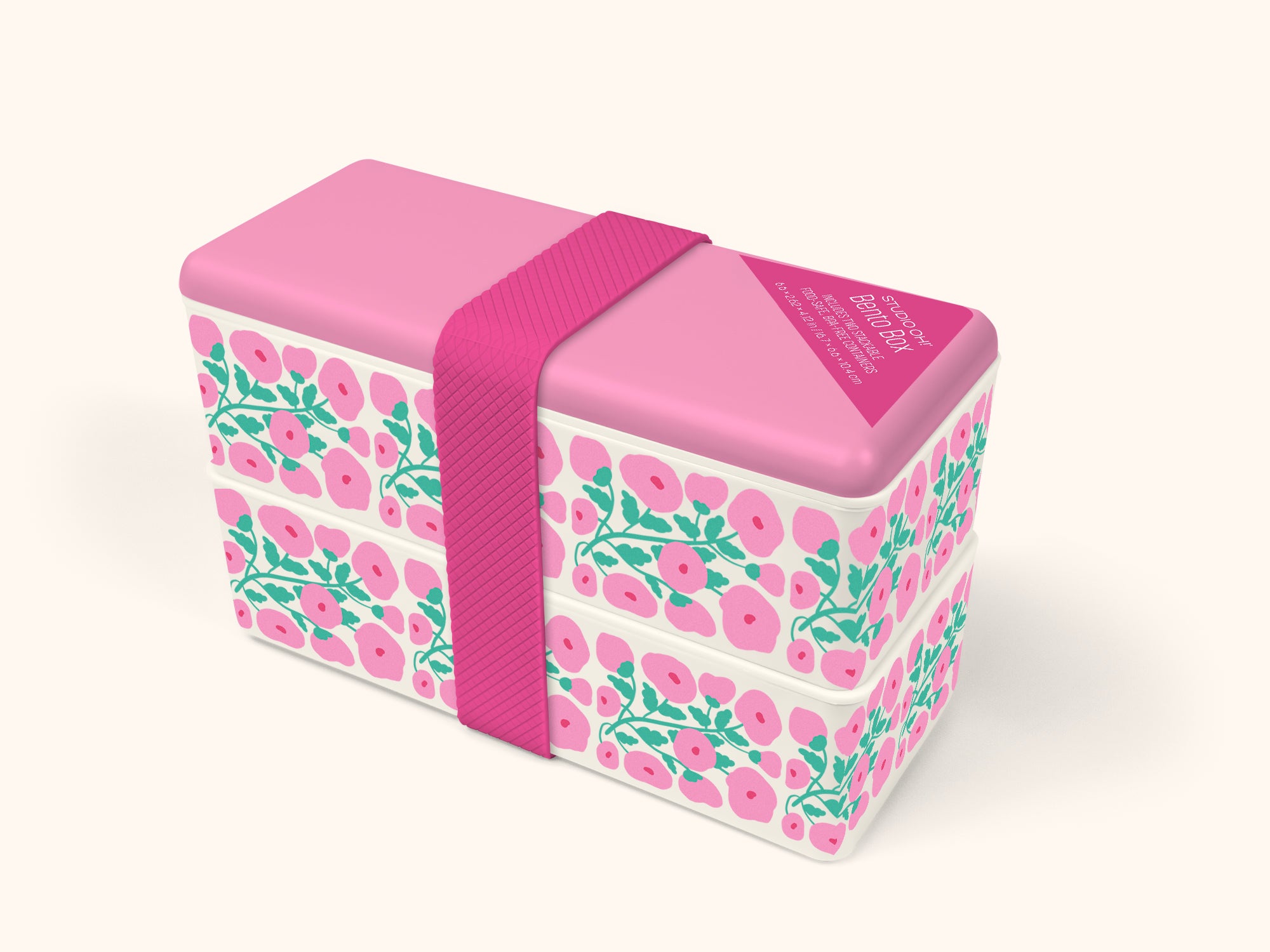 Pink Poppies Snack Size Bento Box