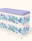 Folk Art Flowers Lavender Snack Size Bento Box