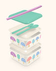 Totally Toadstool Pastel Lunch Size Bento Box