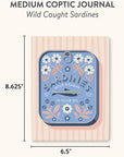 Wild Caught Sardines Medium Coptic-Bound Journal