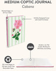Cabana Blooms Medium Coptic-Bound Journal