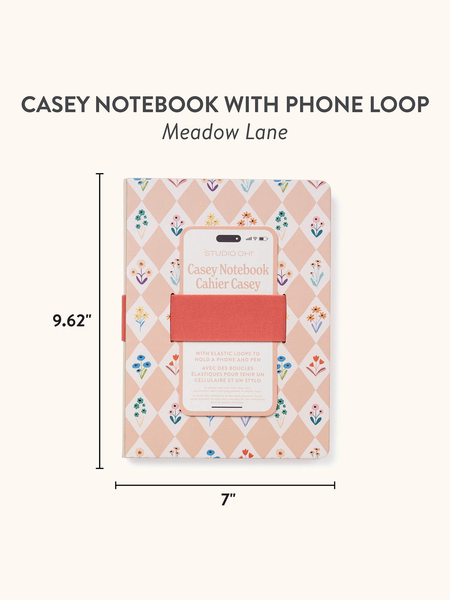 Meadow Lane Casey Notebook with Phone Loop