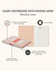 Meadow Lane Casey Notebook with Phone Loop
