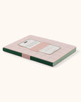 Peach & Green Grid Casey Notebook with Phone Loop