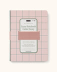 Peach & Green Grid Casey Notebook with Phone Loop