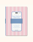 Pink Stripes Casey Notebook with Phone Loop