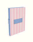 Pink Stripes Casey Notebook with Phone Loop