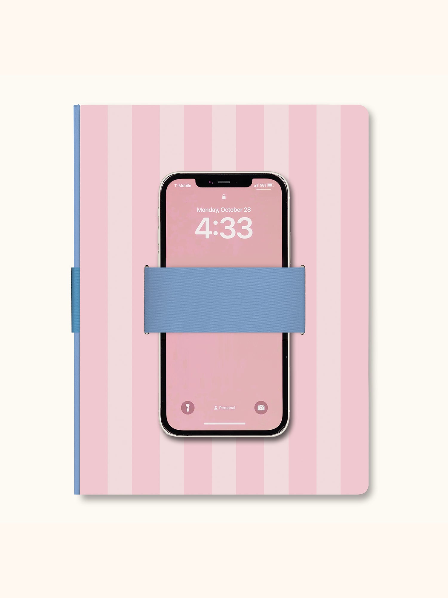 Pink Stripes Casey Notebook with Phone Loop – Studio Oh!