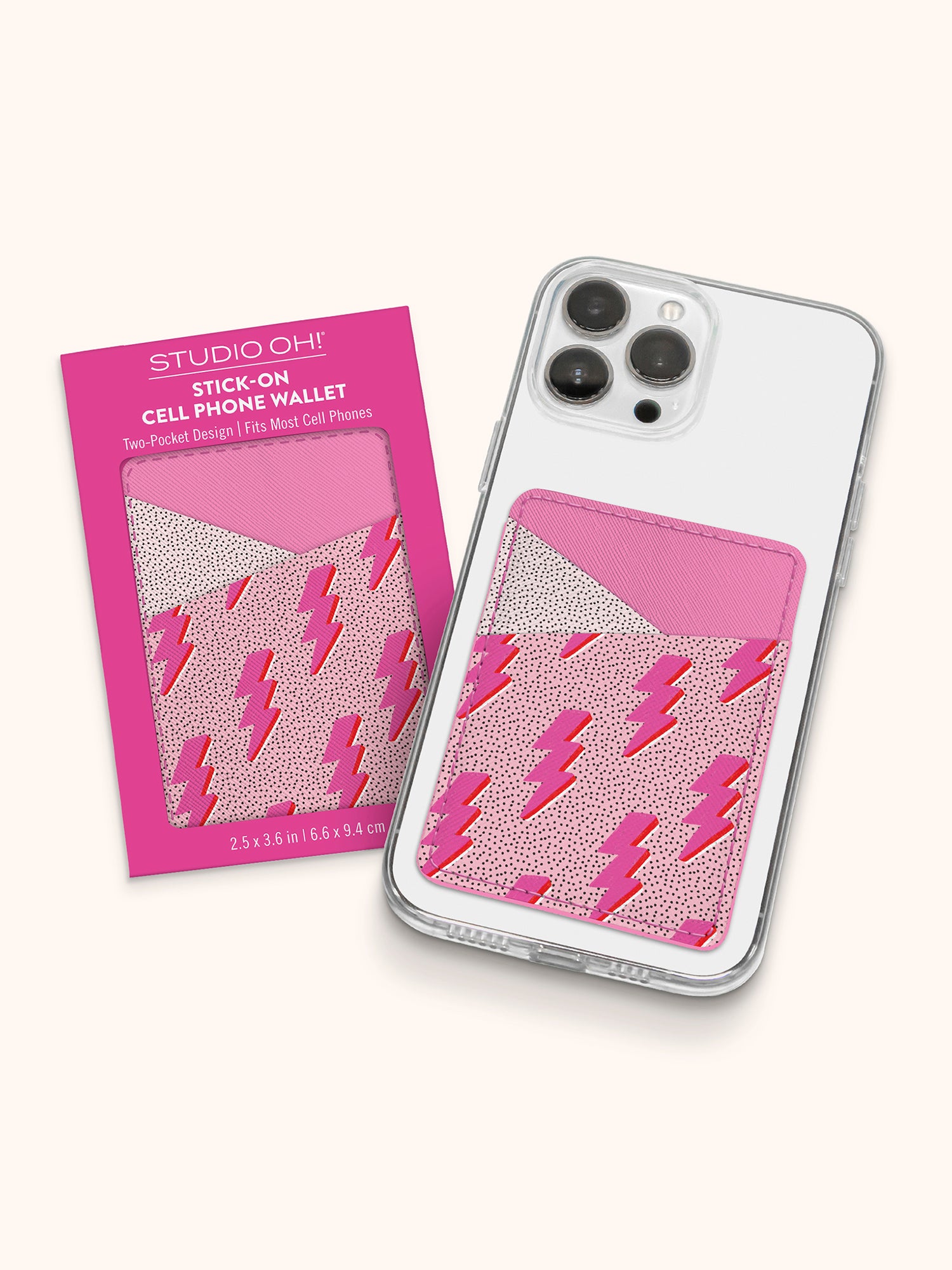 Charged Up Stick-On Cell Phone Wallet Charged Up Stick-On Cell Phone Wallet