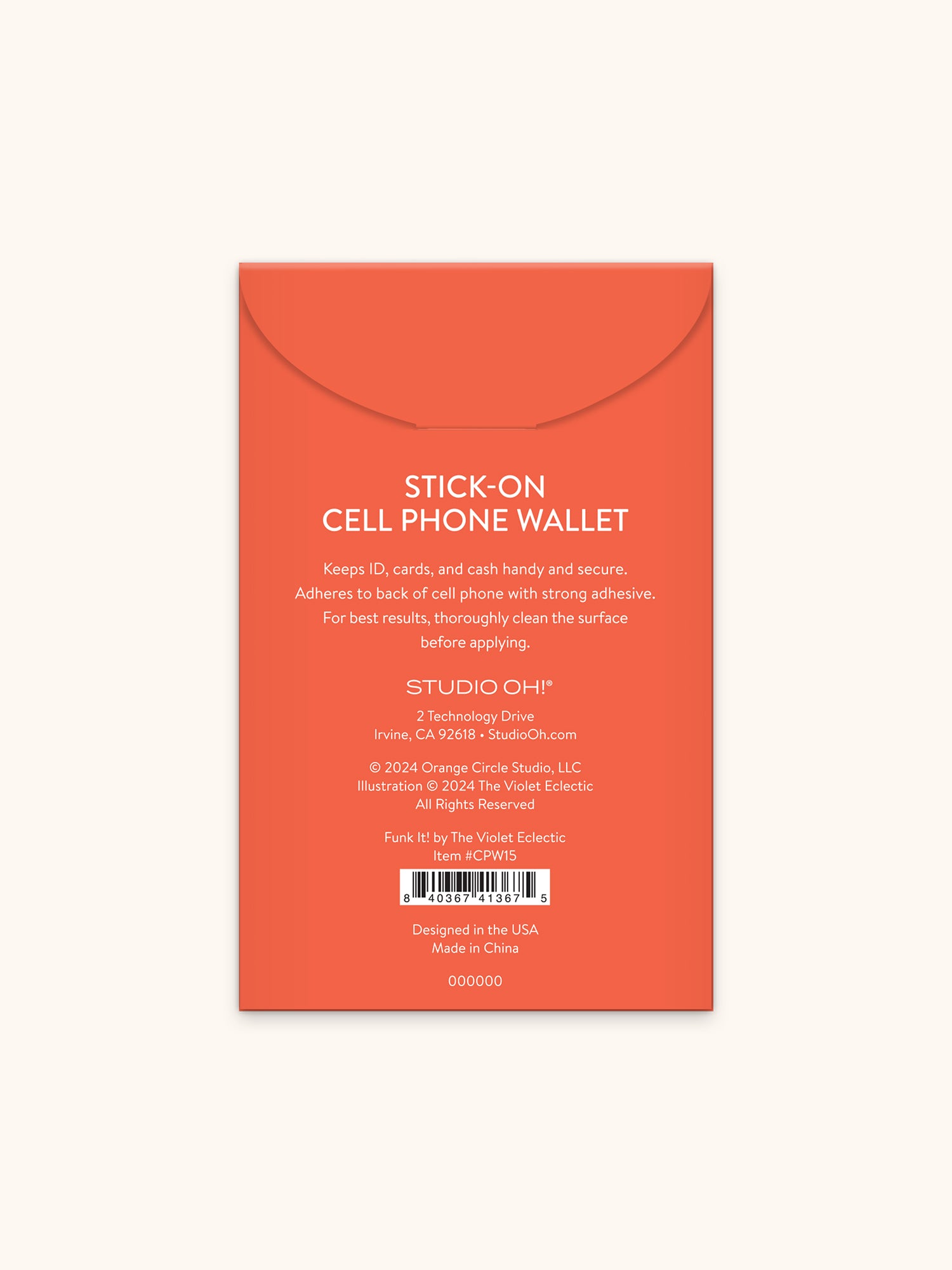Funk It! Stick-On Cell Phone Wallet