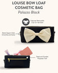 Palazzo Black Louise Bow Cosmetic Bag