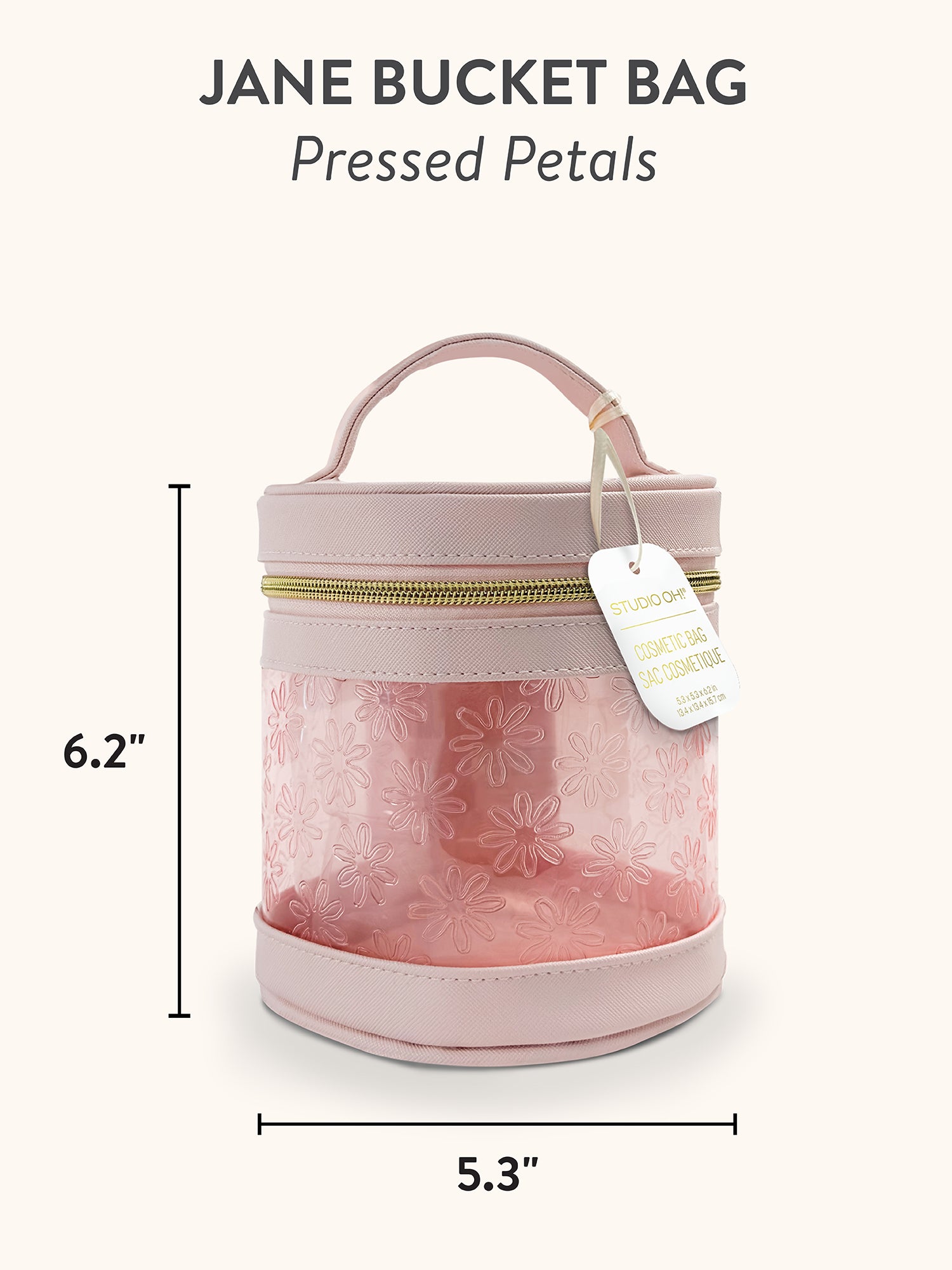 Pressed Petals Jane Bucket Cosmetic Bag